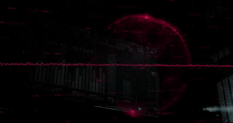 Digital Globe and Data Streams in Abstract Tech Interface