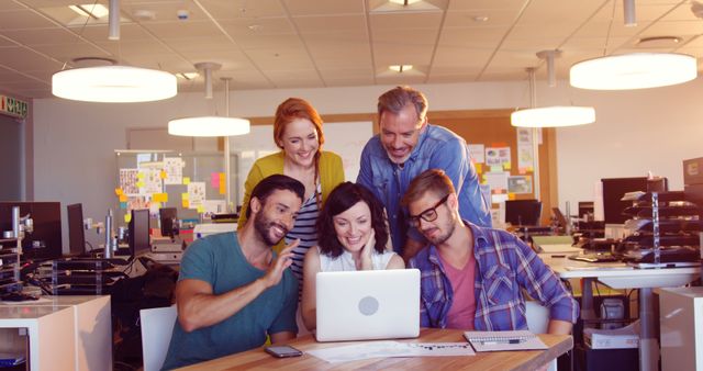 Group of Diverse Colleagues Collaborating in Modern Office Setting - Download Free Stock Images Pikwizard.com