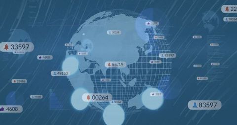 Global Social Media Engagement with Data Visualizations - Download Free Stock Images Pikwizard.com