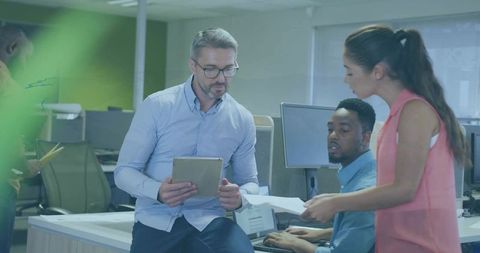 Professional Business Meeting in Contemporary Office Setting