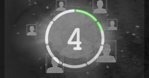Futuristic Countdown Timer Display with Digital Interface - Download Free Stock Images Pikwizard.com