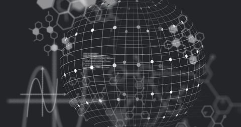 Abstract Tech Globe with Digital Connections - Download Free Stock Images Pikwizard.com