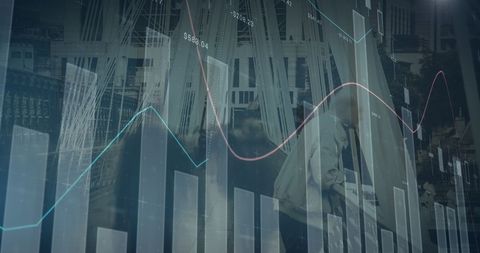 Financial Data Analysis with Overlays and Business People - Download Free Stock Images Pikwizard.com