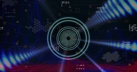 futuristic digital network data interface background - Download Free Stock Images Pikwizard.com