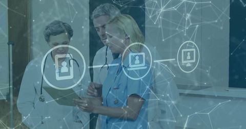 Medical Team Collaborating on Digital Health Solutions