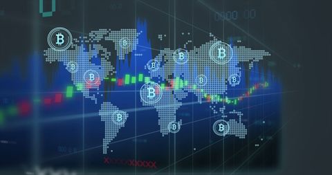 Global Cryptocurrency Trading with Bitcoin and Data Analytics - Download Free Stock Images Pikwizard.com