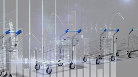 E-commerce and Global Business Growth with Digital Visualization