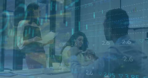 Business Team Analyzing Financial Data Collaboratively