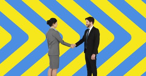 Business partnership symbolizing ukraine unity