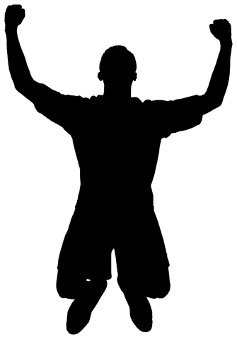 Victory Silhouette of Sportsman on Transparent Background - Download Free Stock Videos Pikwizard.com