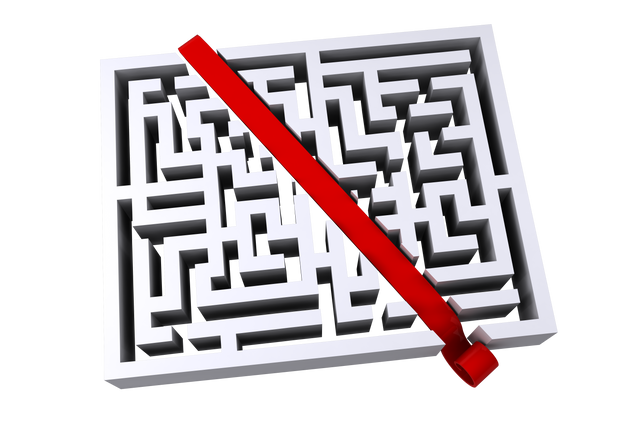 Red Path Cutting Diagonally Through Maze, Transparent Background - Download Free Stock Videos Pikwizard.com