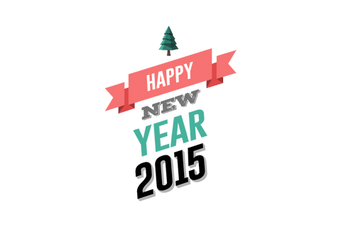 Transparent Happy New Year 2015 Festive Illustration - Download Free Stock Videos Pikwizard.com