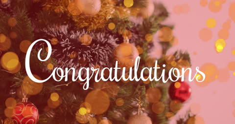 Festive Congratulations with Christmas Tree Decor