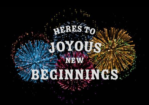 vibrant fireworks display with joyous new beginnings message - Download Free Stock Templates Pikwizard.com