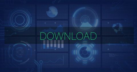 digital download concept with data processing interface - Download Free Stock Images Pikwizard.com
