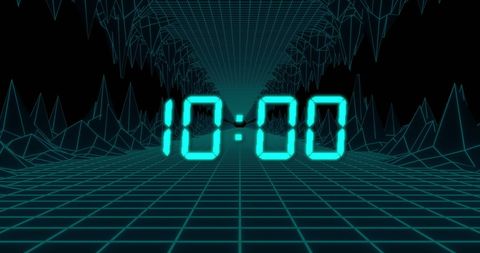 Futuristic Digital Clock in Virtual Metaverse - Download Free Stock Images Pikwizard.com