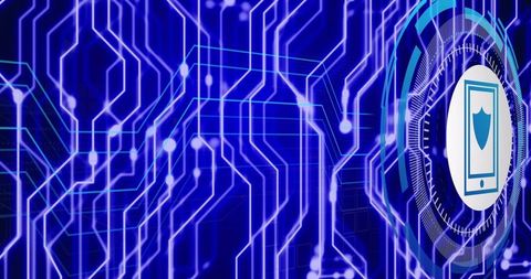 Secure Smartphone Connections with Digital Shield Symbol