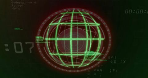 Futuristic Digital Globe with Data Streams and Scanning Interface - Download Free Stock Images Pikwizard.com