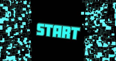 Digital start screen with geometric connections