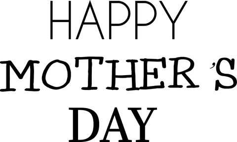 Transparent happy mother's day greeting silhouette