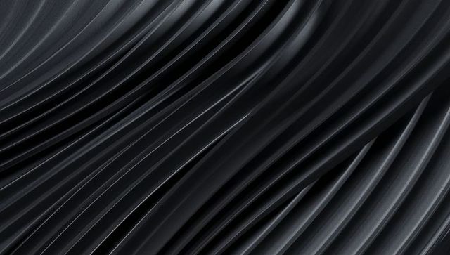 Dark curved waves pattern with dramatic studio illumination