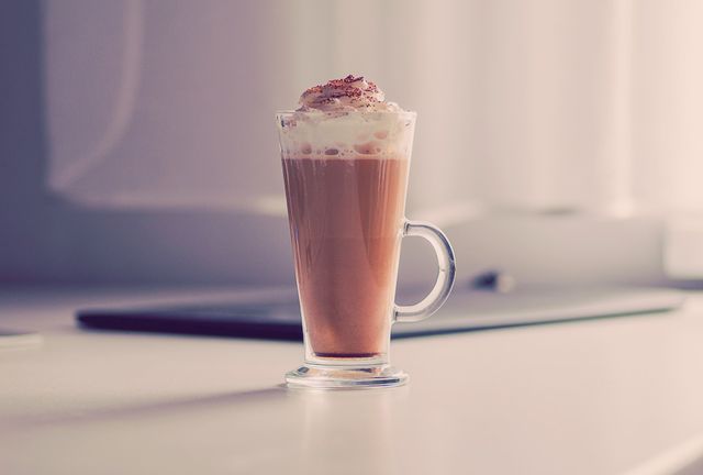 Luxury Glass of Cappuccino with Whipped Cream in Minimalistic Setting - Download Free Stock Photos Pikwizard.com