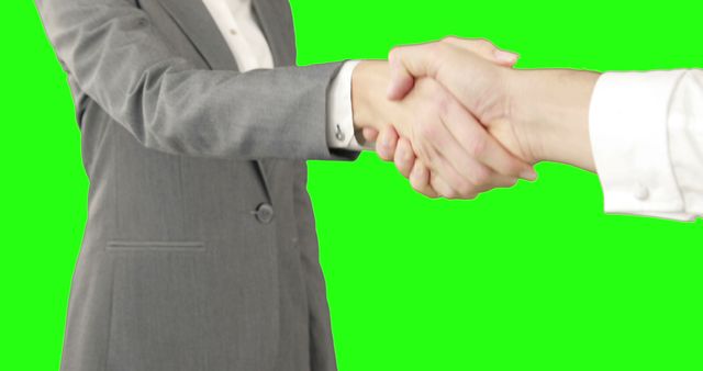 Businesspeople Handshaking Agreement on Green Screen - Download Free Stock Images Pikwizard.com