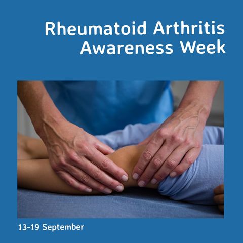 Rheumatoid arthritis awareness week with doctor supporting child's healthcare