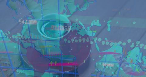 Abstract Global Data Technology Conceptual Visualization
