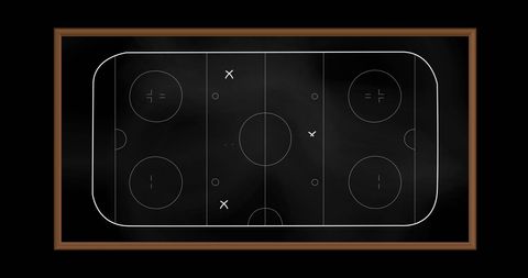 Hockey game plan chalkboard strategy art