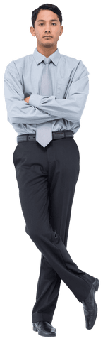 Serious Spanish Businessman Standing on Transparent Background