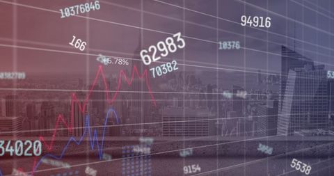 Financial Charts Over Cityscape Reflecting Economic Trends - Download Free Stock Images Pikwizard.com