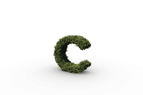 transparent letter c with leafy texture promoting eco-awareness - Download Free Stock Videos Pikwizard.com