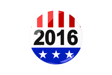transparent usa 2016 button with flag colors and stars - Download Free Stock Videos Pikwizard.com