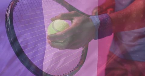 Tennis Player with French Flag Overlay Celebrating Sport - Download Free Stock Images Pikwizard.com