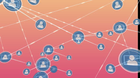 Digital Networking Interface with Gradient Background