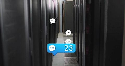 Digital communication in data center server room