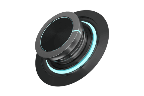sleek black control knob on transparent background - Download Free Stock Videos Pikwizard.com