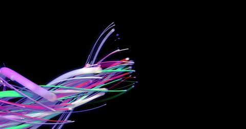 Vibrant Light Trails on Black Background Art Concept - Download Free Stock Images Pikwizard.com