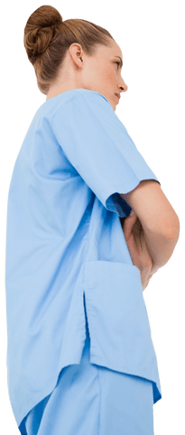 Transparent Nurse in Blue Scrubs with Arms Crossed - Download Free Stock Videos Pikwizard.com