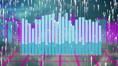 Futuristic Financial Analytics Over Digital Cityscape