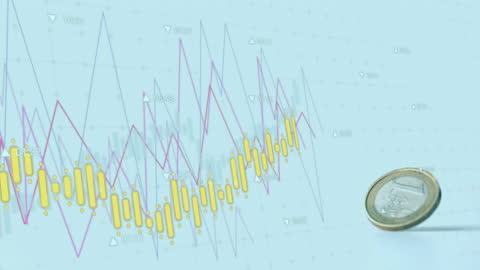 Digital Animation of Financial Data with Falling Euro Coin