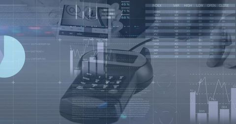 Digital Financial Data Interface with Payment Terminal - Download Free Stock Images Pikwizard.com