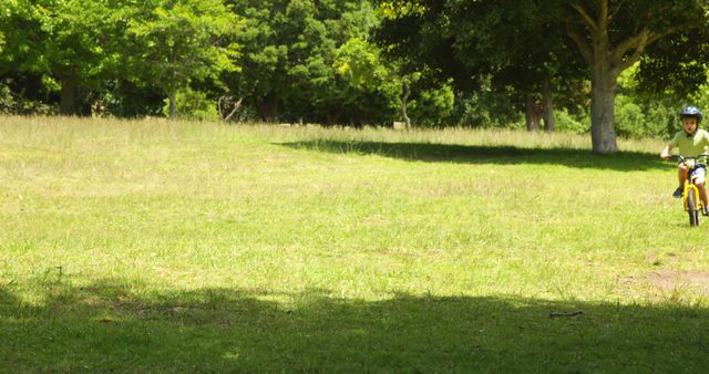 Child Riding Bike in Sunlit Park - Download Free Stock Images Pikwizard.com