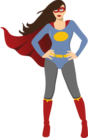 superhero woman illustration transparent background, cartoon adventure concept - Download Free Stock Videos Pikwizard.com