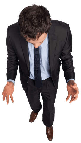 Angry Businessman Expressing Frustration on Transparent Background