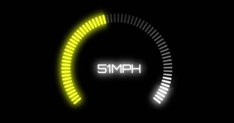 Digital Speedometer Displaying 51MPH on Black Background - Download Free Stock Images Pikwizard.com