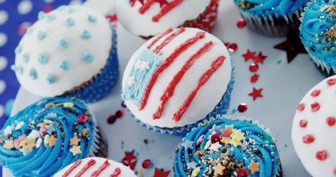 Festive Patriotic Cupcakes for American Celebration - Download Free Stock Images Pikwizard.com