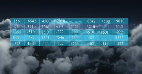 Abstract Data Table Over Stormy Sky - Download Free Stock Images Pikwizard.com