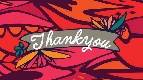 transparent thank you message with colorful background design - Download Free Stock Videos Pikwizard.com